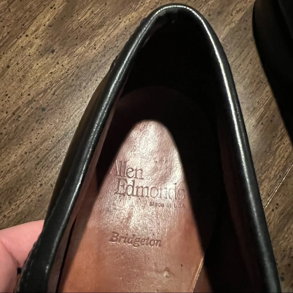 Allen Edmonds Men’s Bridgerton Tassel Loafer Kiltie Black Leather 10 - Picture 7 of 14